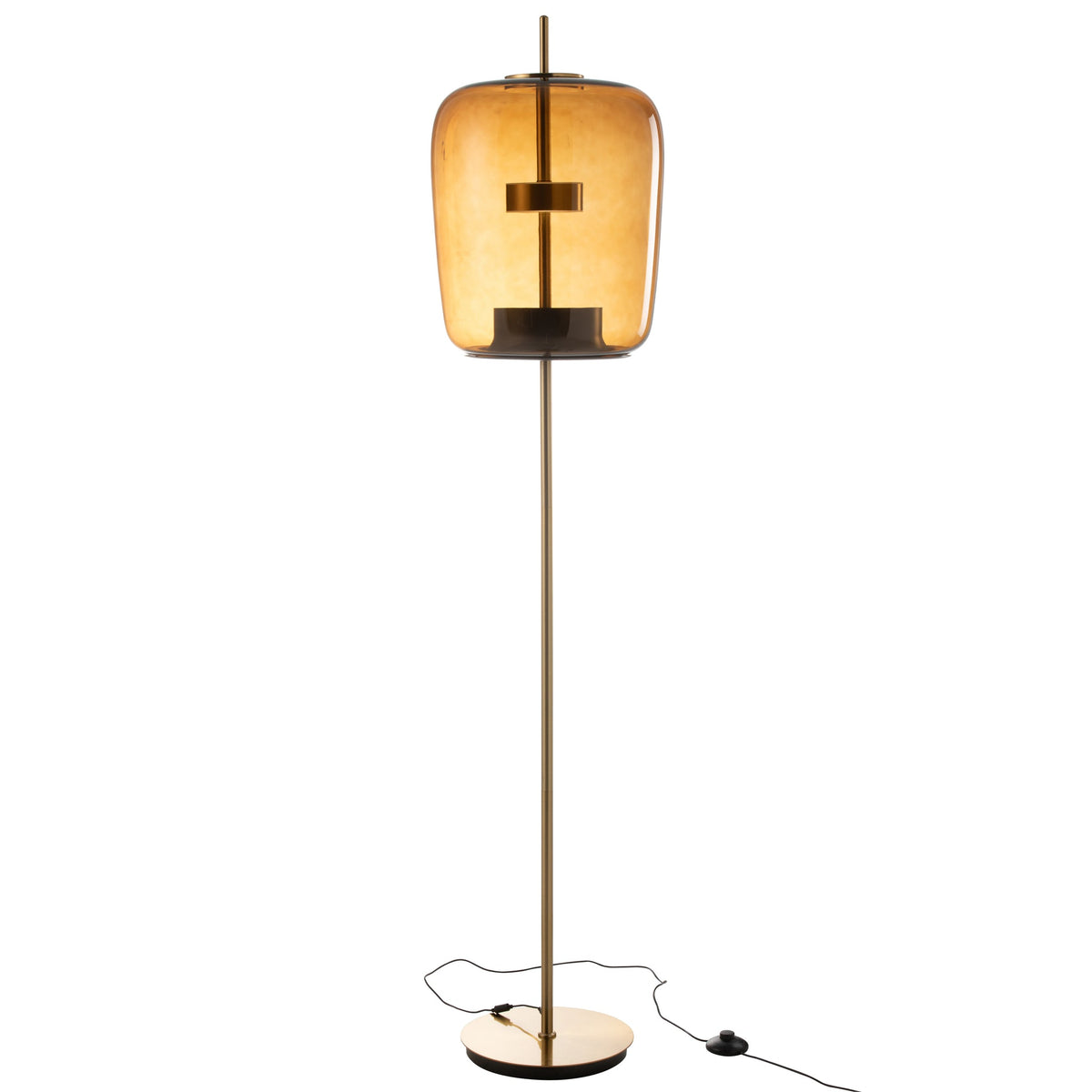 Vloerlamp Led Glas Bruin H 168cm J-Line
