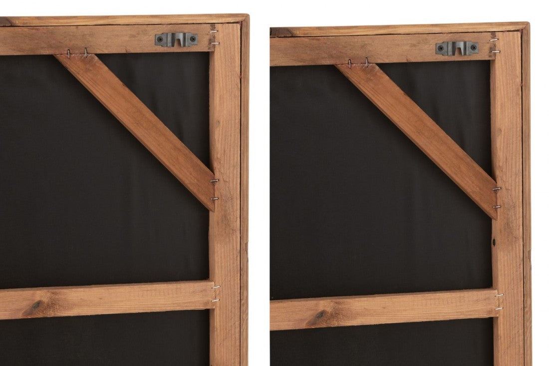 Wanddecoratie Rob Dennenhout/Canvas Wit/Naturel Set van 2 - Schilderij - J-Line - livinglovely.nl