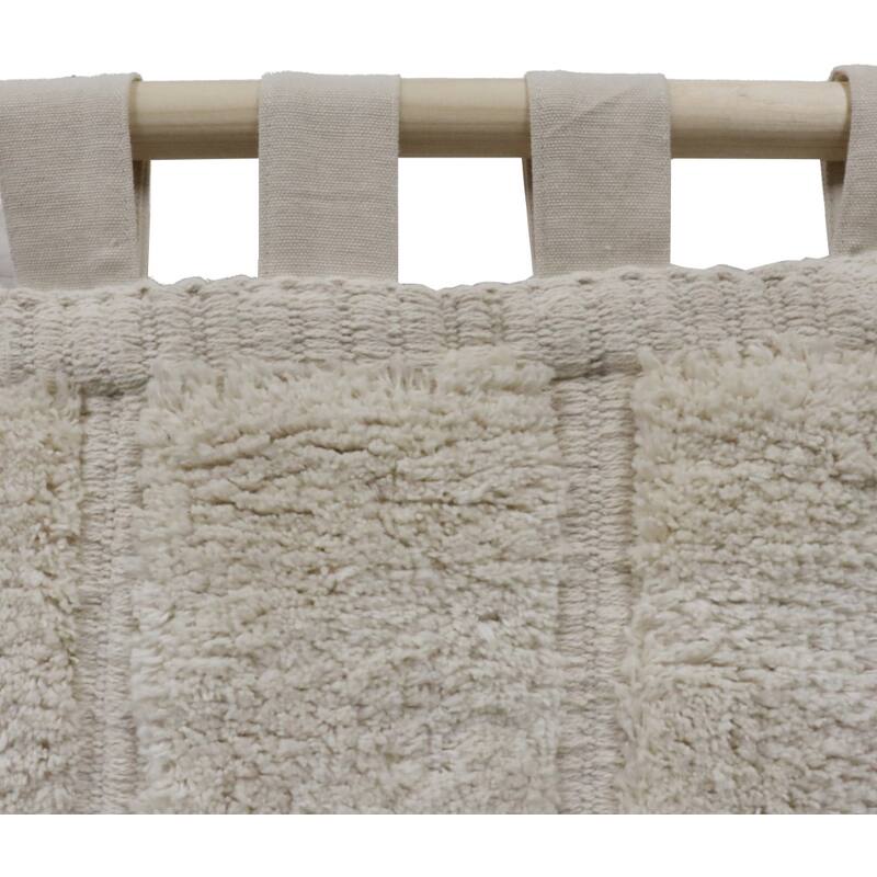 Wandkleed Jeda Blokken Katoen Ivoor 77x2x180cm - Wanddecoratie - Living Lovely - livinglovely.nl