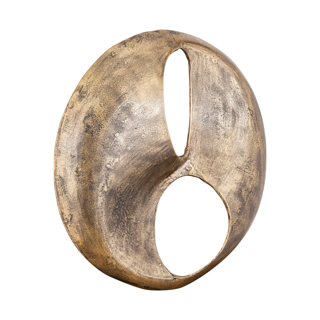 Wandpaneel Deuie L - 70x10x70 cm - Aluminium - Messing PTMD - Wanddecoratie - PTMD - livinglovely.nl