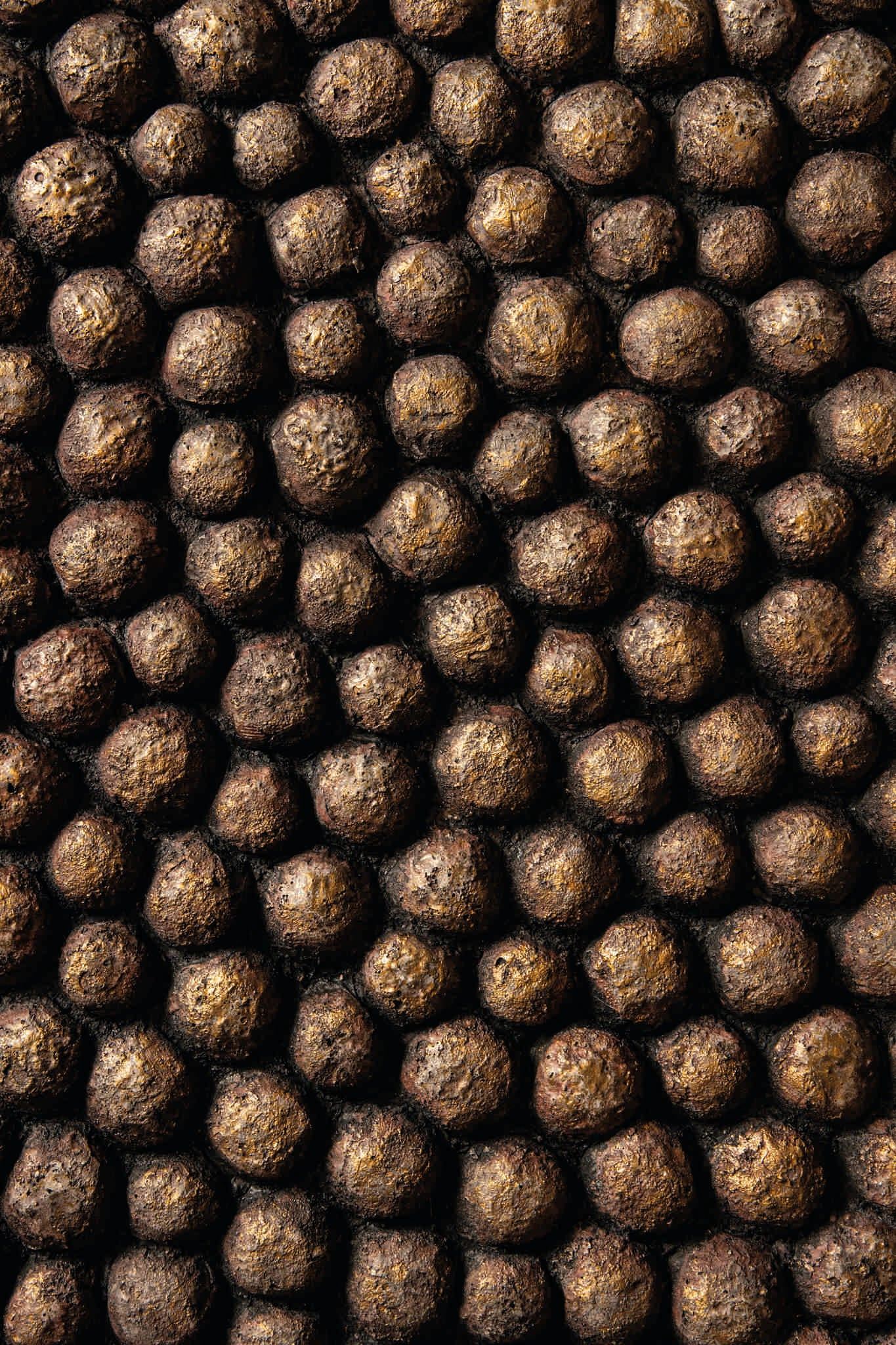 Wandpaneel Gen S - Ø50cm - Cement - Brons PTMD - Wandpaneel - PTMD - livinglovely.nl