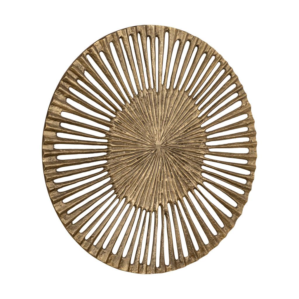 Wandpaneel Marjun L - Ø90cm - Aluminium - Goud - PTMD - Wandpaneel - PTMD - livinglovely.nl