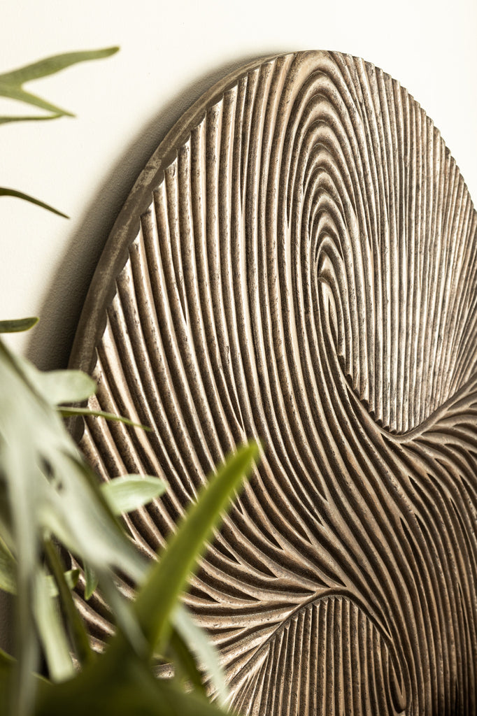 Wandpaneel Wiktor M - Ø120cm - MDF - Bruin PTMD - Wandpaneel - PTMD - livinglovely.nl