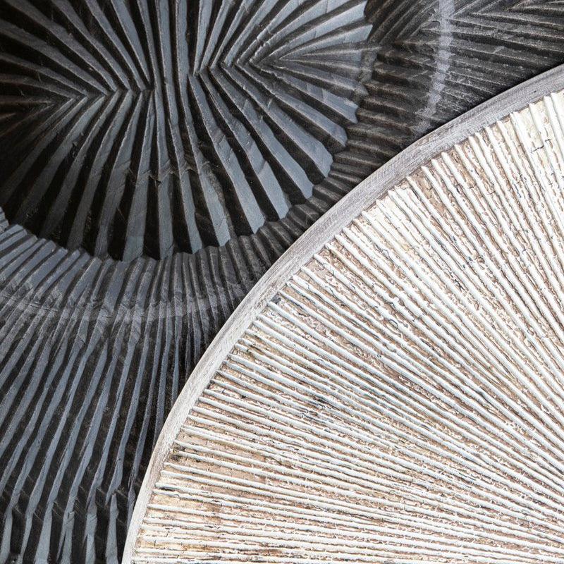 Wandpaneel Zapp Geribbeld Rond Wit Large PTMD - Wandpaneel - PTMD - livinglovely.nl