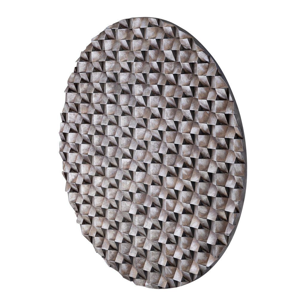 Wandpaneel Zoaya Bronze 3D Rond Large Ø120cm PTMD - Wandpaneel - PTMD - livinglovely.nl