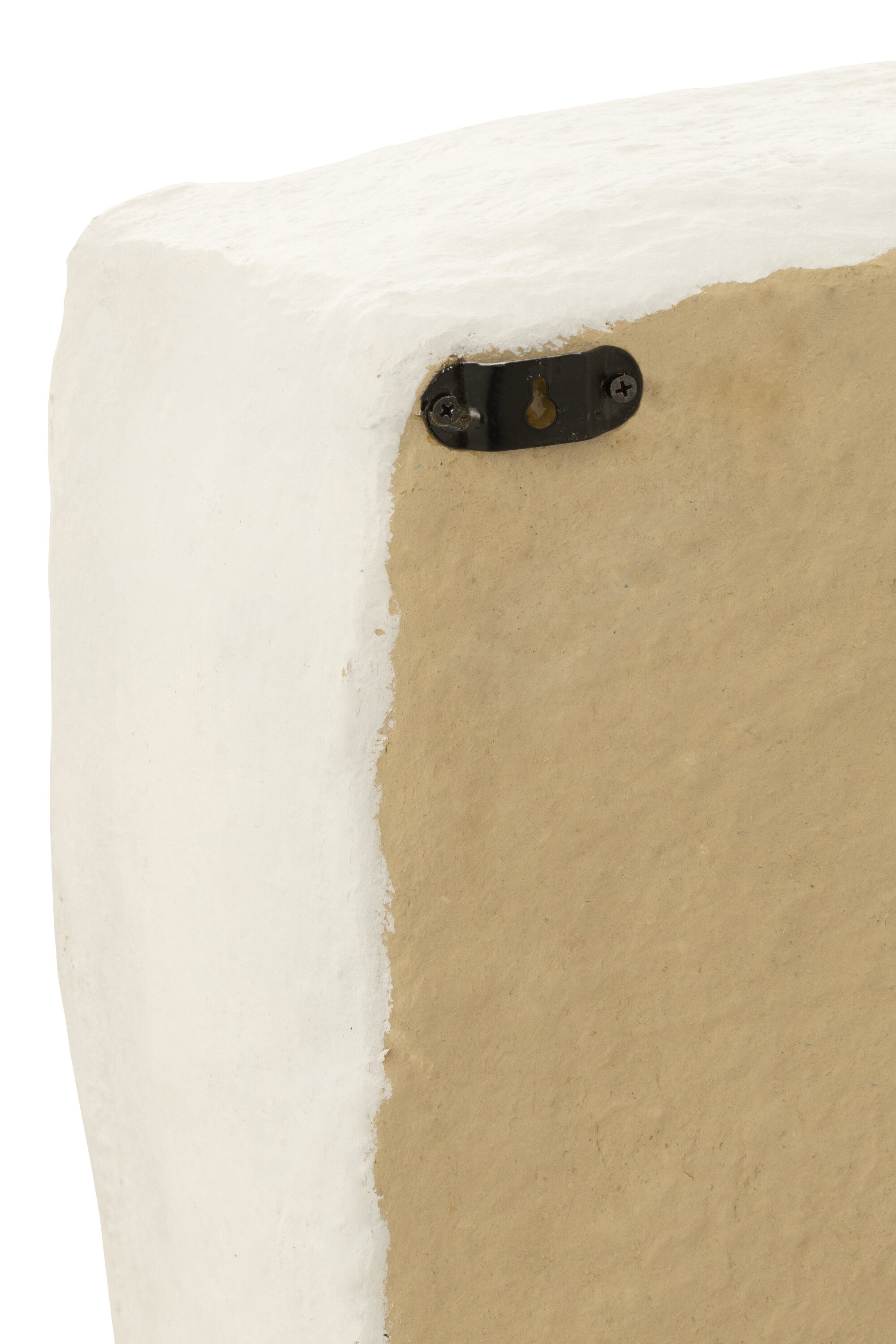 Wandrek Flint Papier Mache Wit Large - Wanddecoratie - J-Line - livinglovely.nl