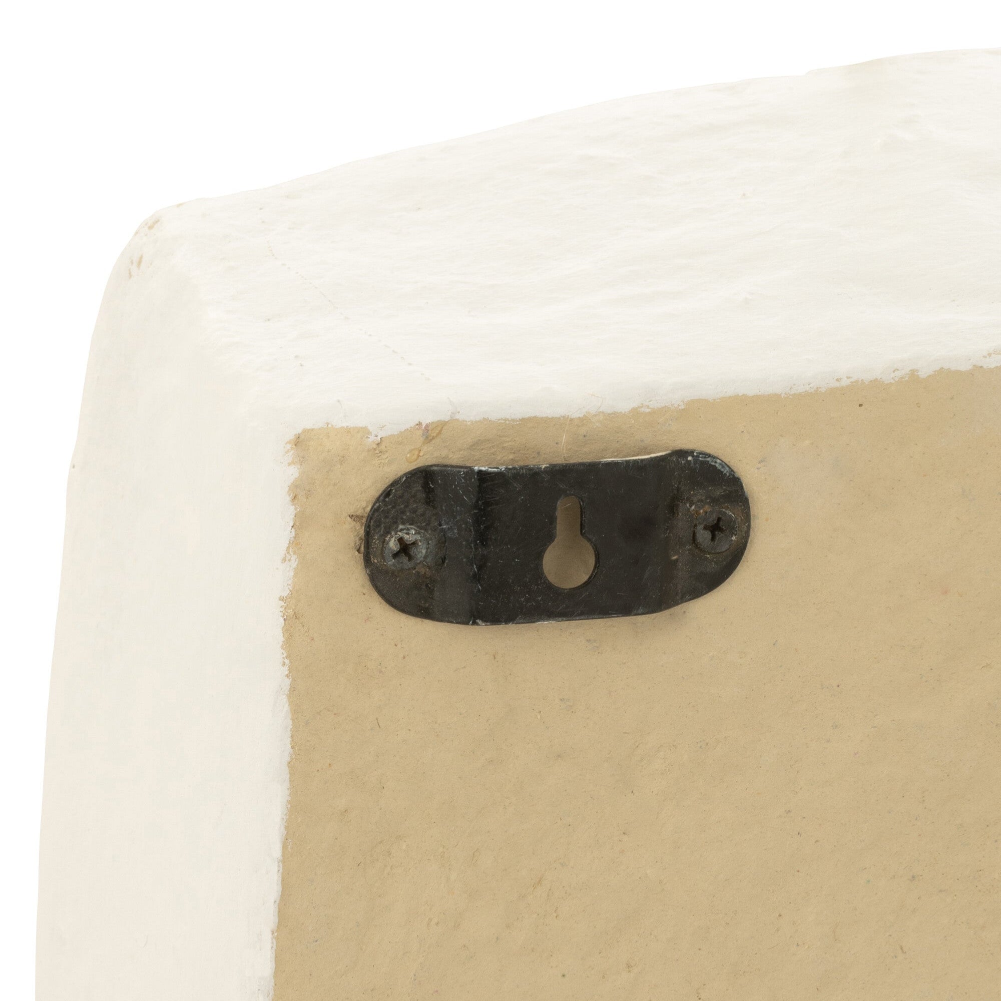 Wandrek Flint Papier Mache Wit Small - Wanddecoratie - J-Line - livinglovely.nl