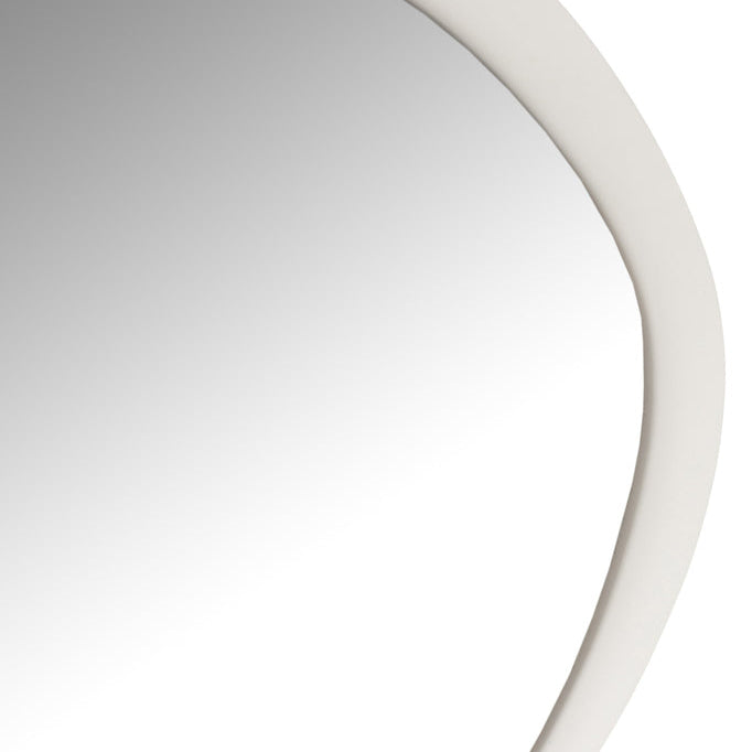 Wandspiegel Metaal/Glas Wit Small 60.5x4.5x58cm - Spiegel - J-Line - livinglovely.nl