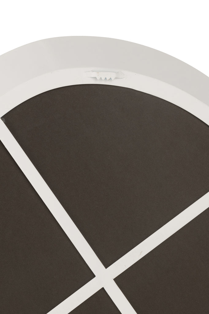 Wandspiegel Metaal/Glas Wit Small 60.5x4.5x58cm - Spiegel - J-Line - livinglovely.nl