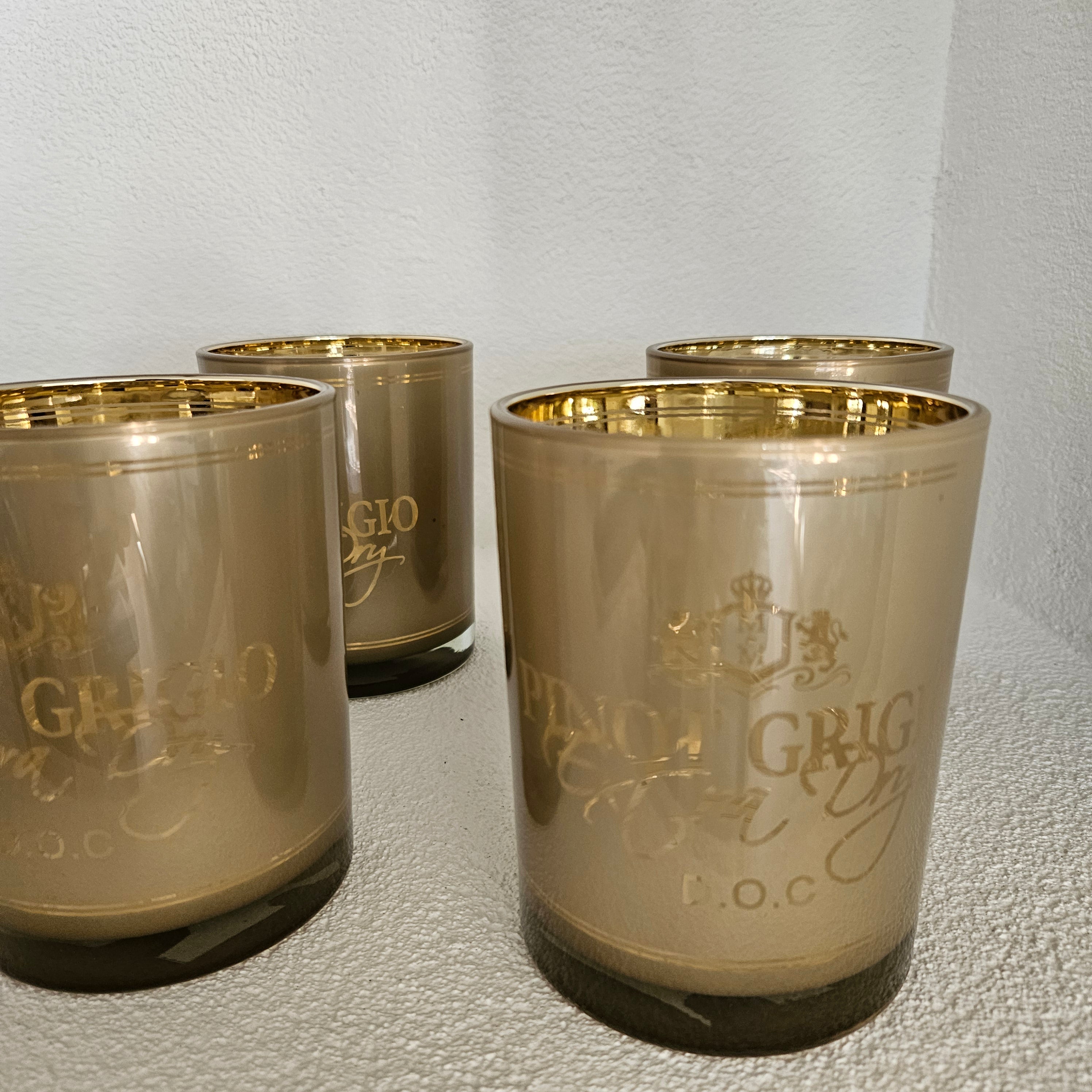 Wijn Windlicht Pinot Grigio Taupe Medium 12cm - Windlicht - Mars & More - livinglovely.nl