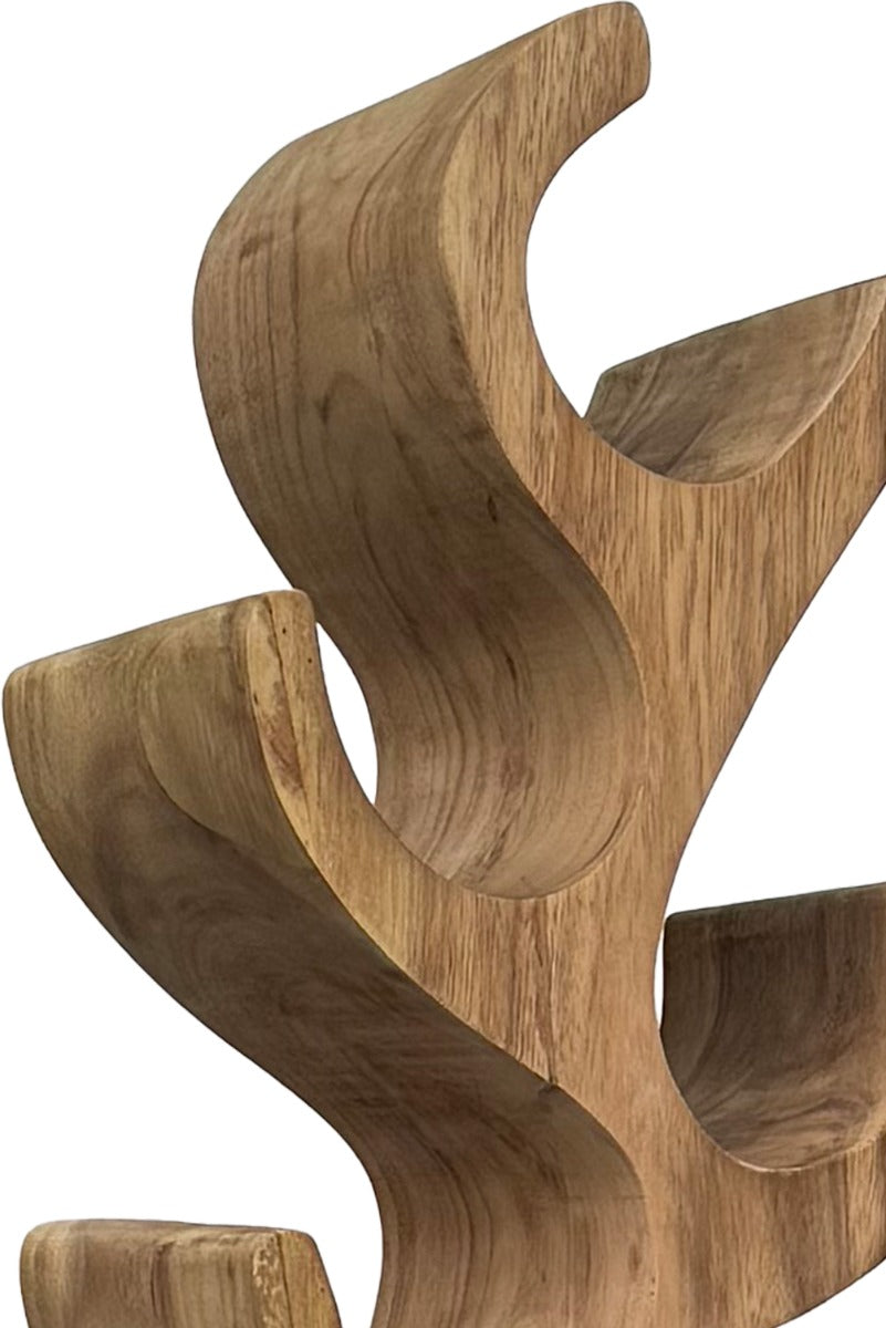 Wijnrek 8 Flessen in suar hout naturel, elk exemplaar met eigen nerf