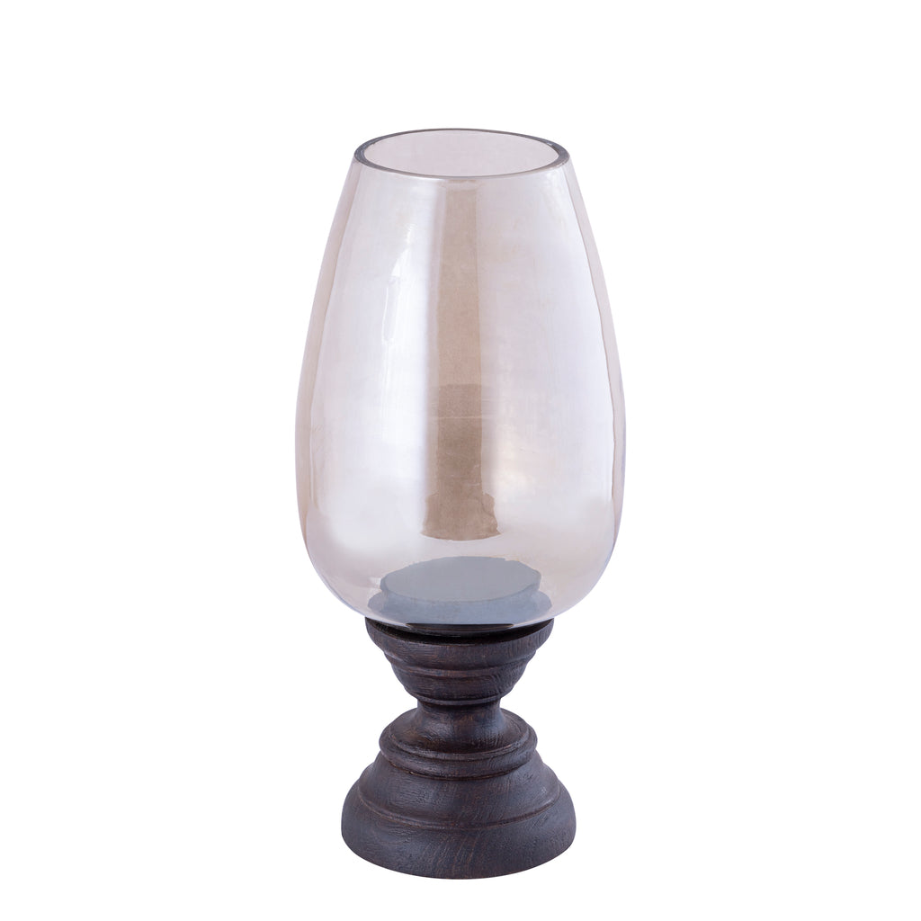 Windlicht Qez Mangohout Bruin XL Ø20x44cm PTMD - Windlicht - PTMD - livinglovely.nl