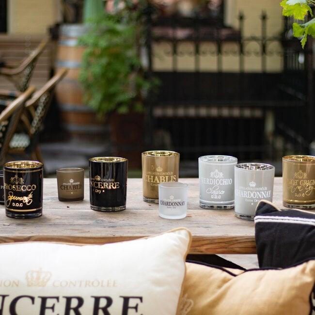 Windlicht Wijn Chablis Taupe Medium 12cm - Windlicht - Mars & More - livinglovely.nl