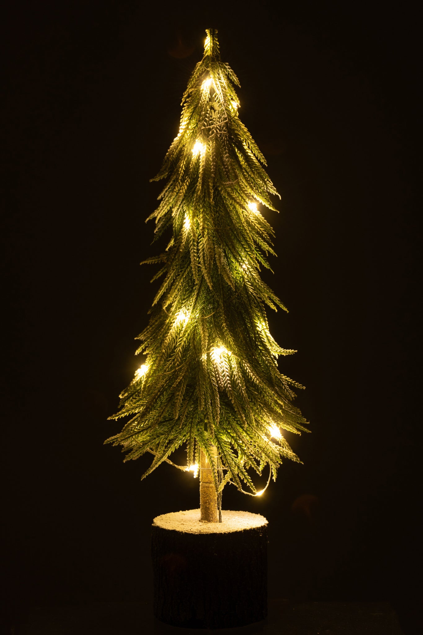 Xmas Tree A +Led Plastic Snow Green Large - - J-Line - livinglovely.nl