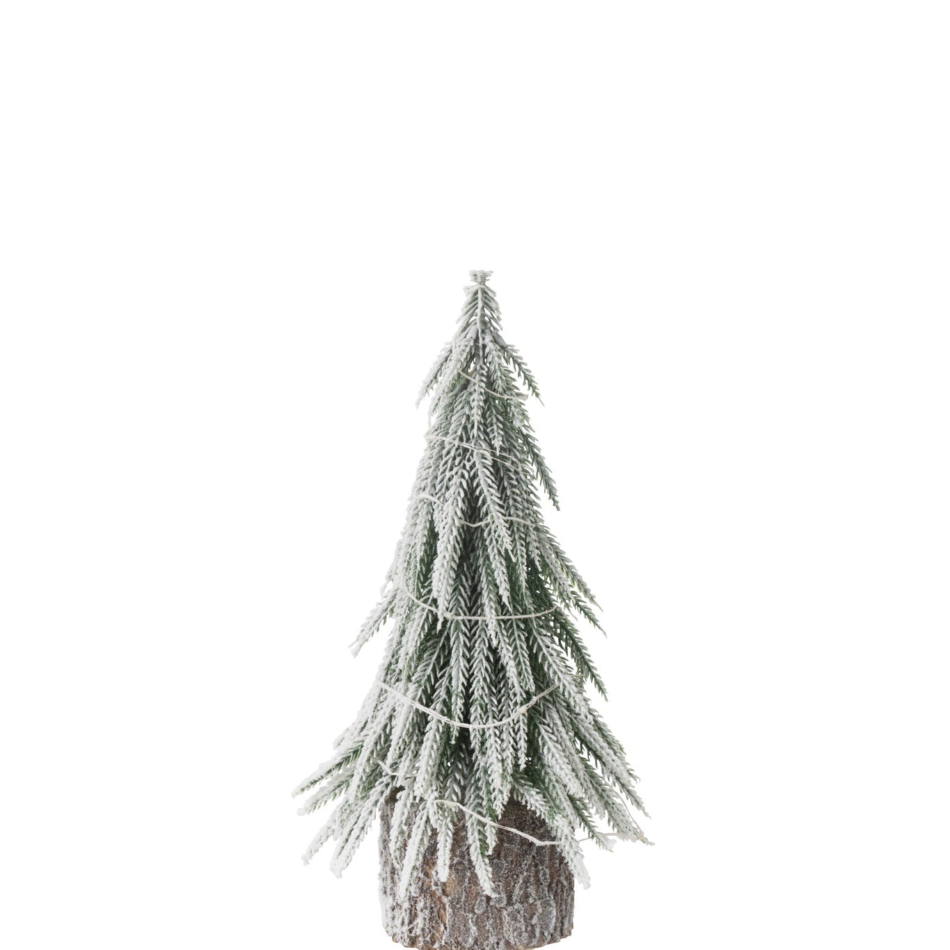 Xmas Tree A+Led Plastic Snow Green Small - - J-Line - livinglovely.nl