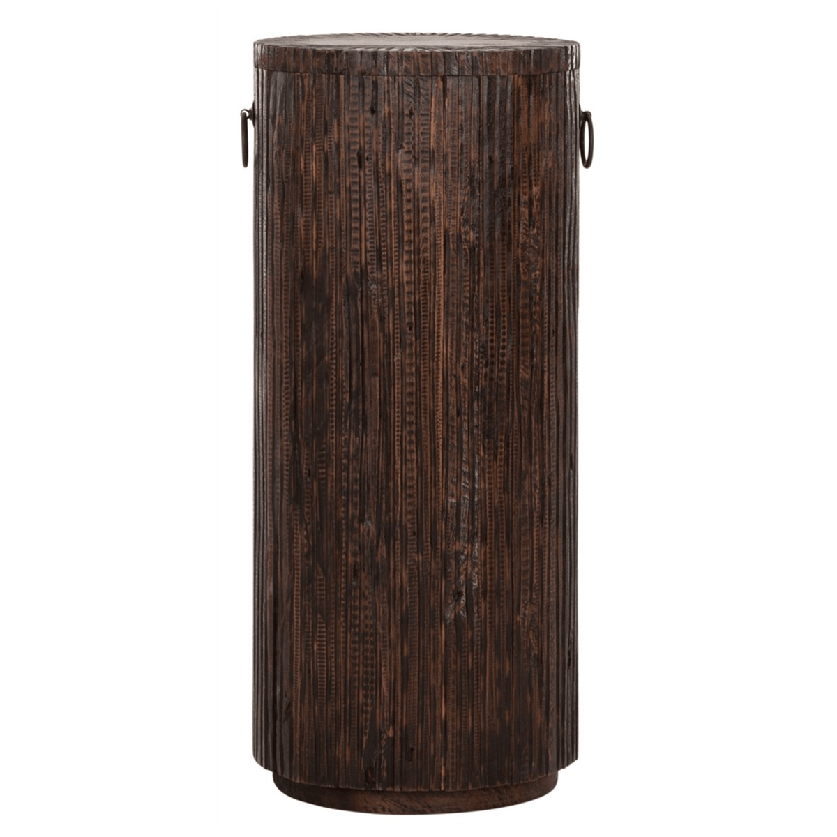 Zuil Stripe teakwortel zwart H80cm MUST Living