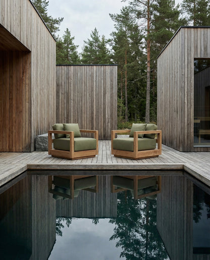 The Umalas Eenzits Outdoor Fauteuil Groen Bazar Bizar