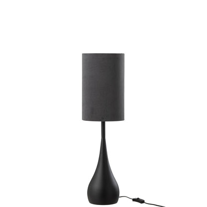 Lamp Druppel Ijzer/Fluweel Zwart/Grijs Small