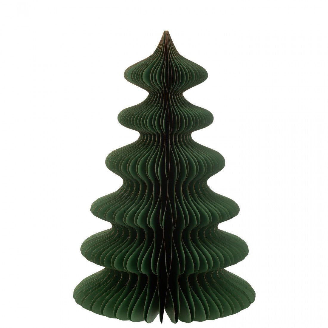 Kerstboom Golven Papier Donkergroen/Koper Large 66cmx43cm