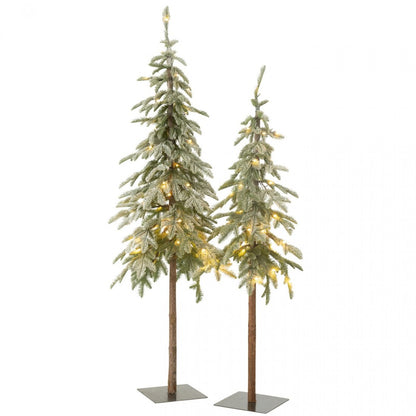 Kerstboom met LED-lampjes en sneeuw Large J-Line 170x45cm