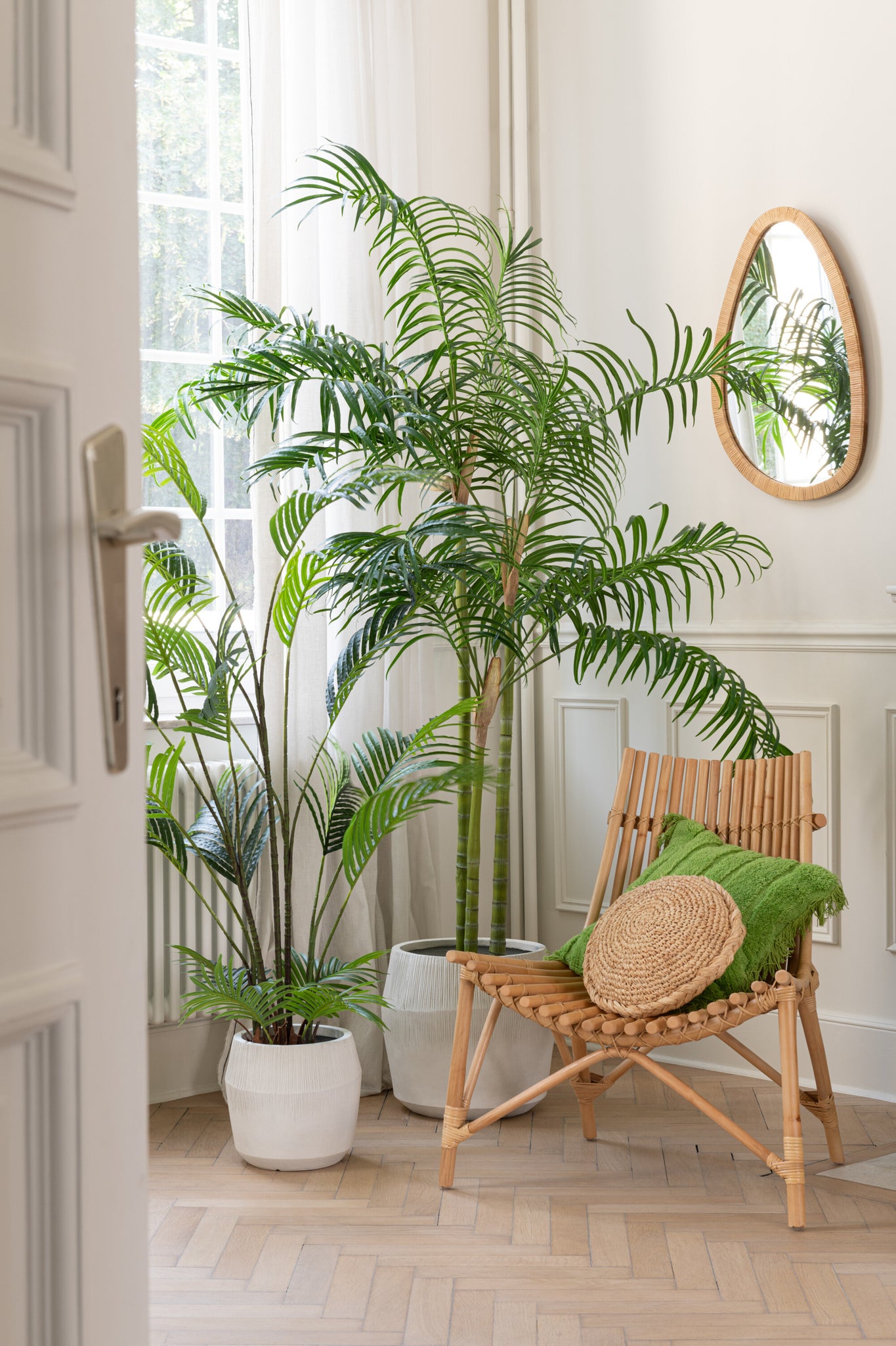 Bamboepalm In Pot Plastiek Groen/Zwart Small J-Line