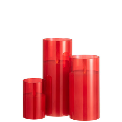 Ledlamp Blinkend Glas Rood Large