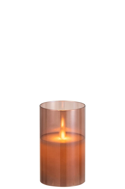 Ledlamp Blinkend Glas Bruin Small