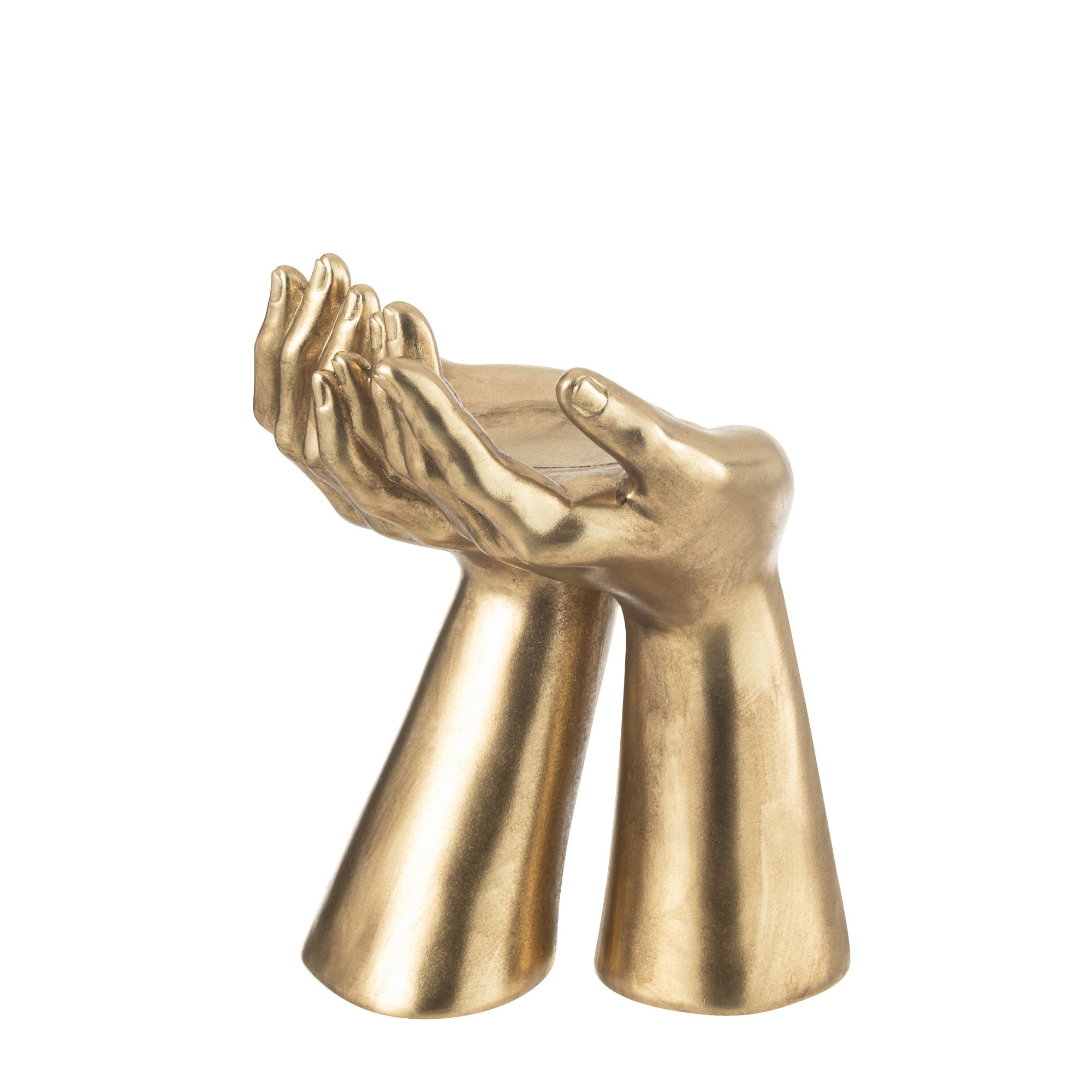 Kandelaar Handen Resine Goud J-Line