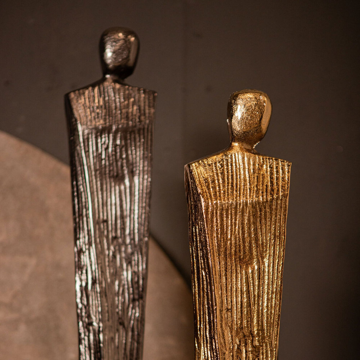 Symon Beeld Aluminium Brown Gold Large PTMD