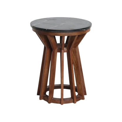 Sabah Bijzettafel Marmer Zwart – 40x40x50 cm Raw Materials