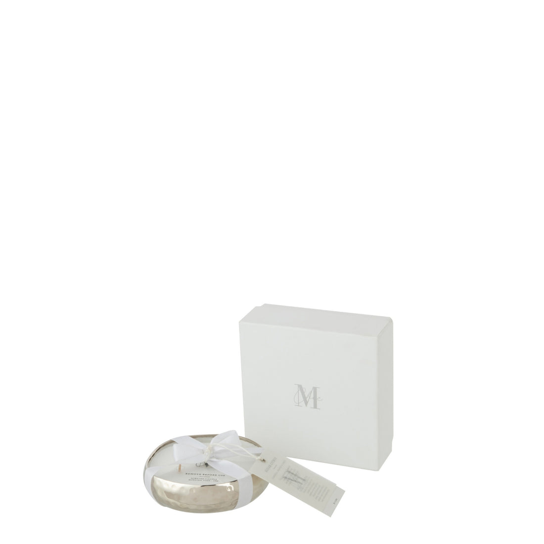 Luxe Geurkaars M-Chic Metaal Zilver Small 18u J-Line