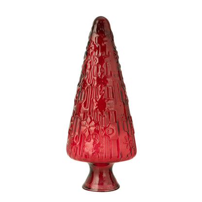 Kerstboom Ornament Rood Glas Set van 3 H85cm J-Line