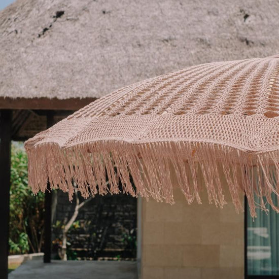 Bali Parasol - Macrame - Zand - 250cm