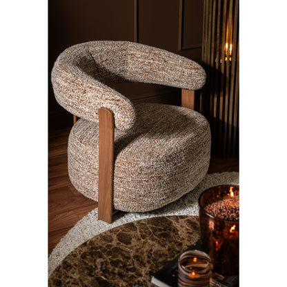 Fauteuil Schuim Bruin van J-Line, tiende weergave van de bruine fauteuil