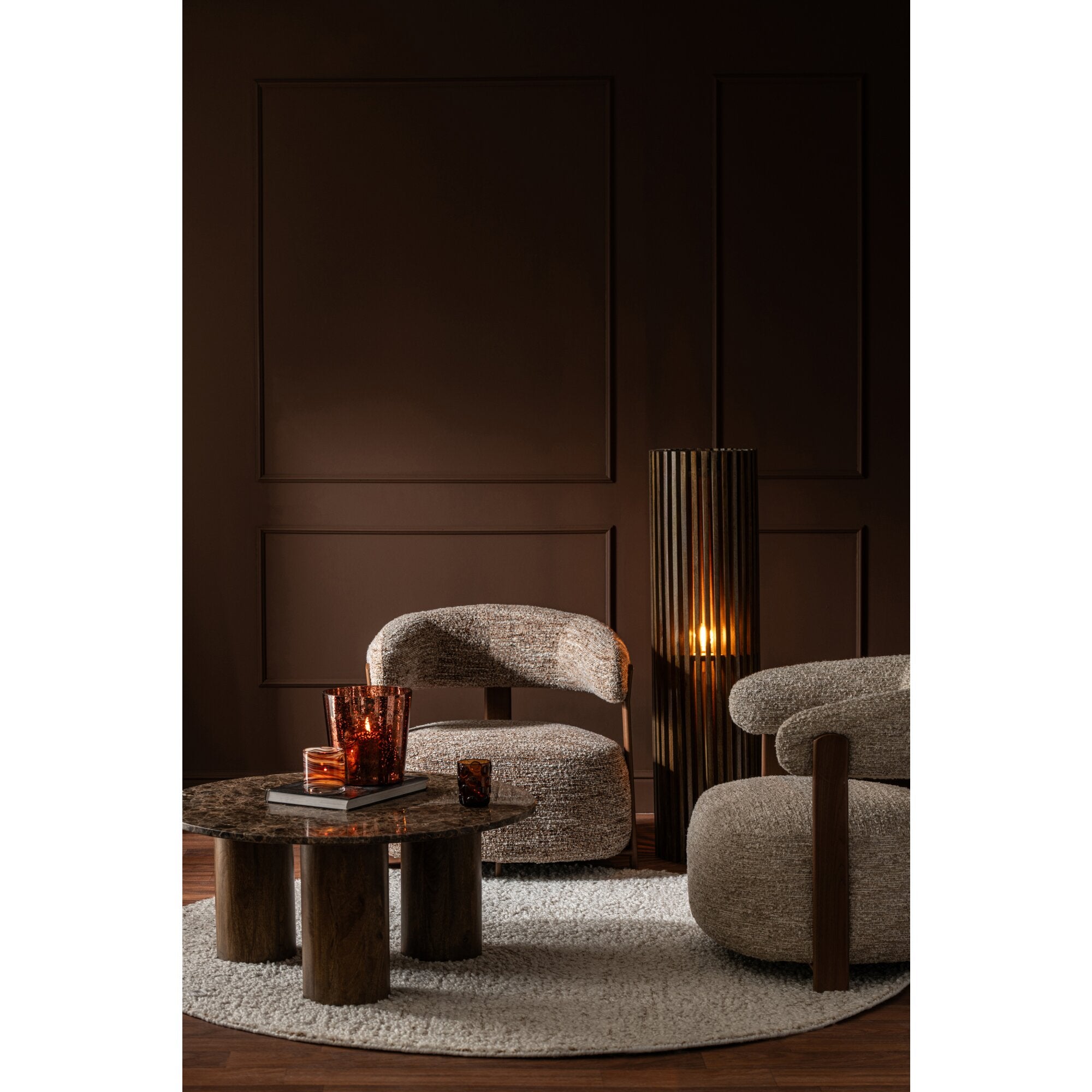 Fauteuil Schuim Bruin van J-Line, twaalfde weergave van de bruine fauteuil