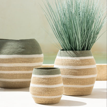 Grassen In Pot Metaal Plastiek Blauw/Groen Large J-Line
