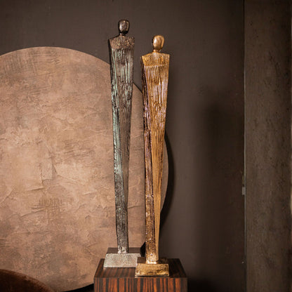 Symon Beeld Aluminium Brown Gold Large PTMD