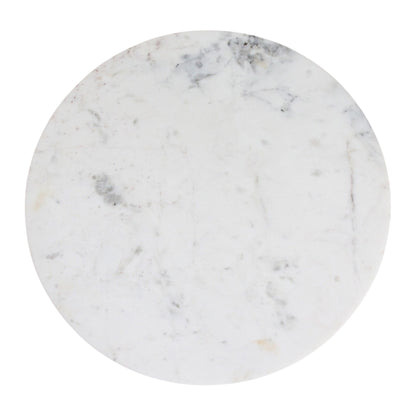 Marmeren bijzettafel Rond Wit Raw Materials