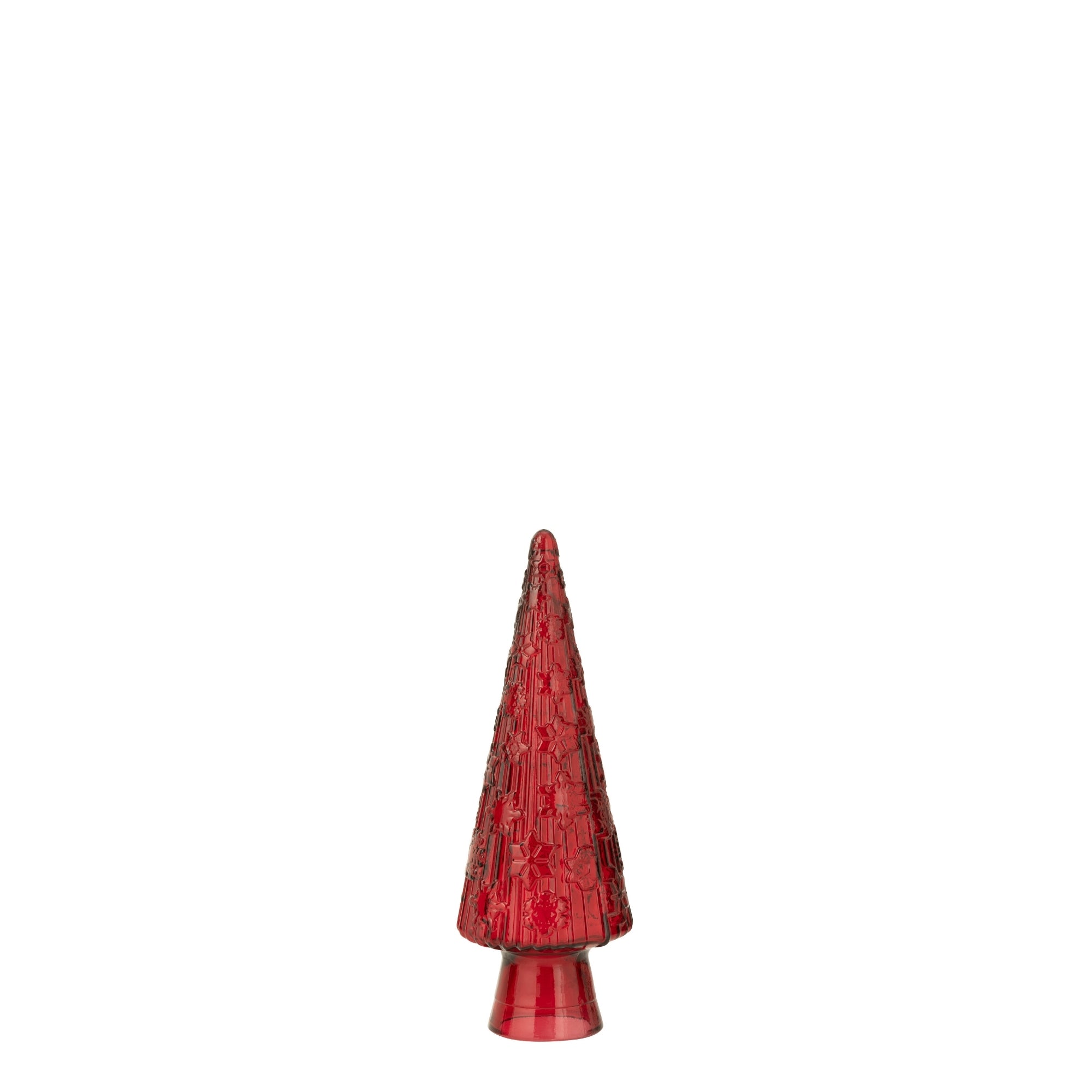 Kerstboom Ornament Rood Glas Set van 3 H85cm J-Line