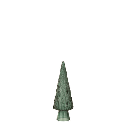 Kerstboom Ornament Groen Glas J-Line H85cm Set van 3