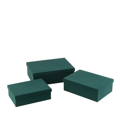 Dozen Rechthoekig Fluweel Papier Groen Set van 3 J-Line