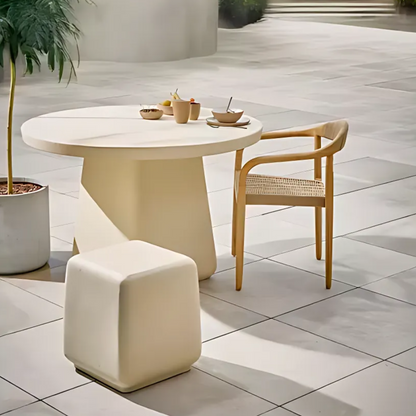 Makura Ronde Eettafel Gebroken Wit Ø115cm Pomax