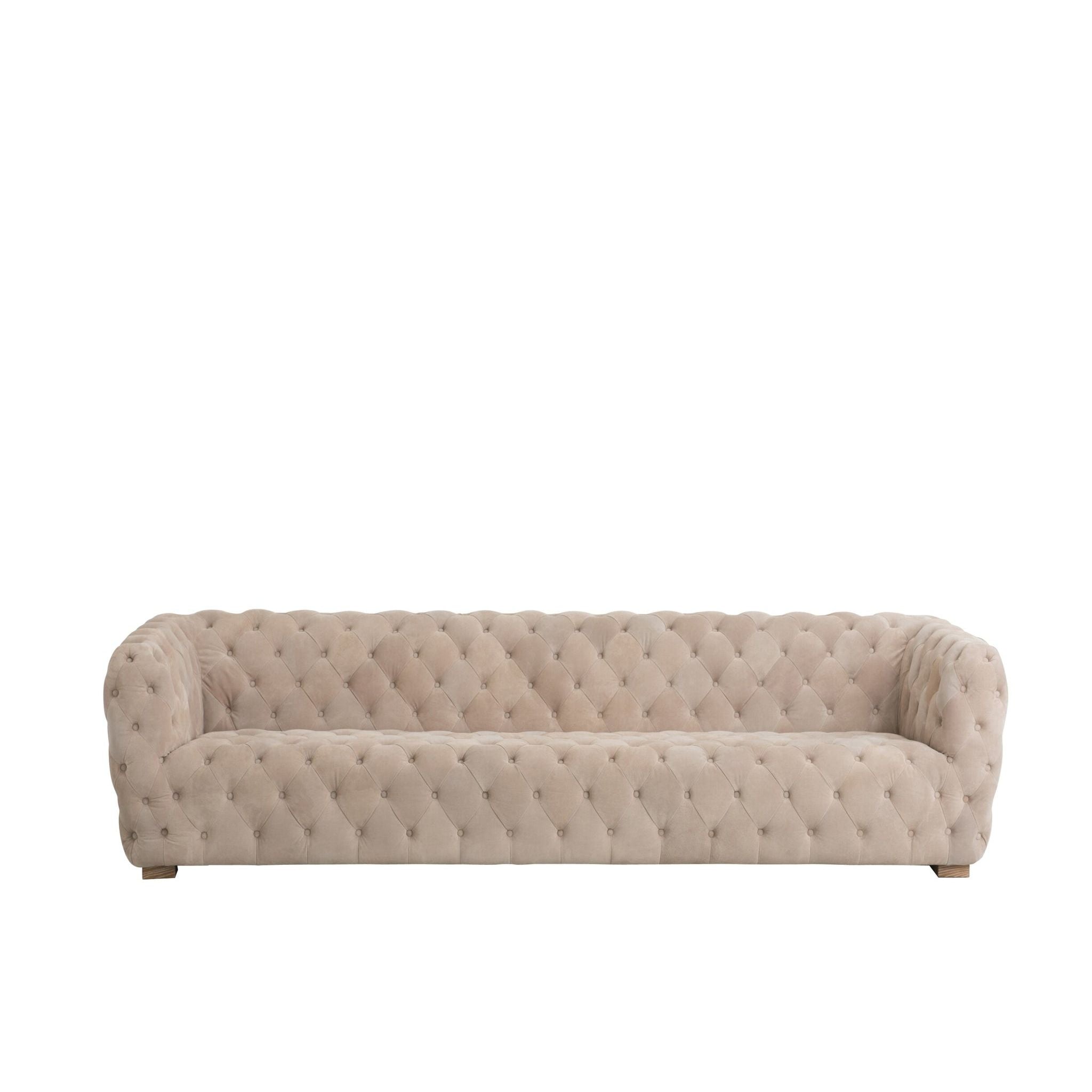 3-Zitsbank Met Knopen Suède Beige J-Line