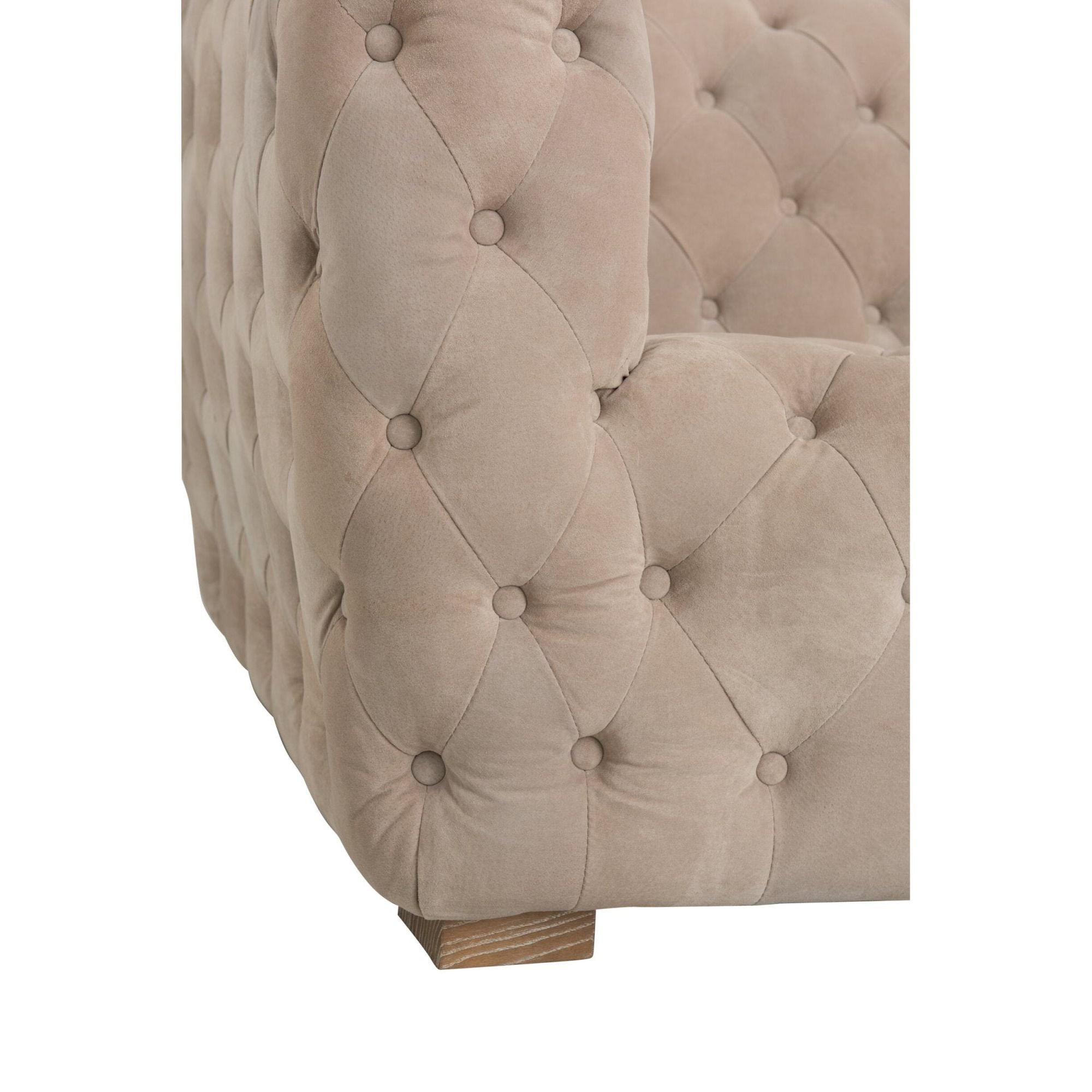 3-Zitsbank Met Knopen Suède Beige J-Line