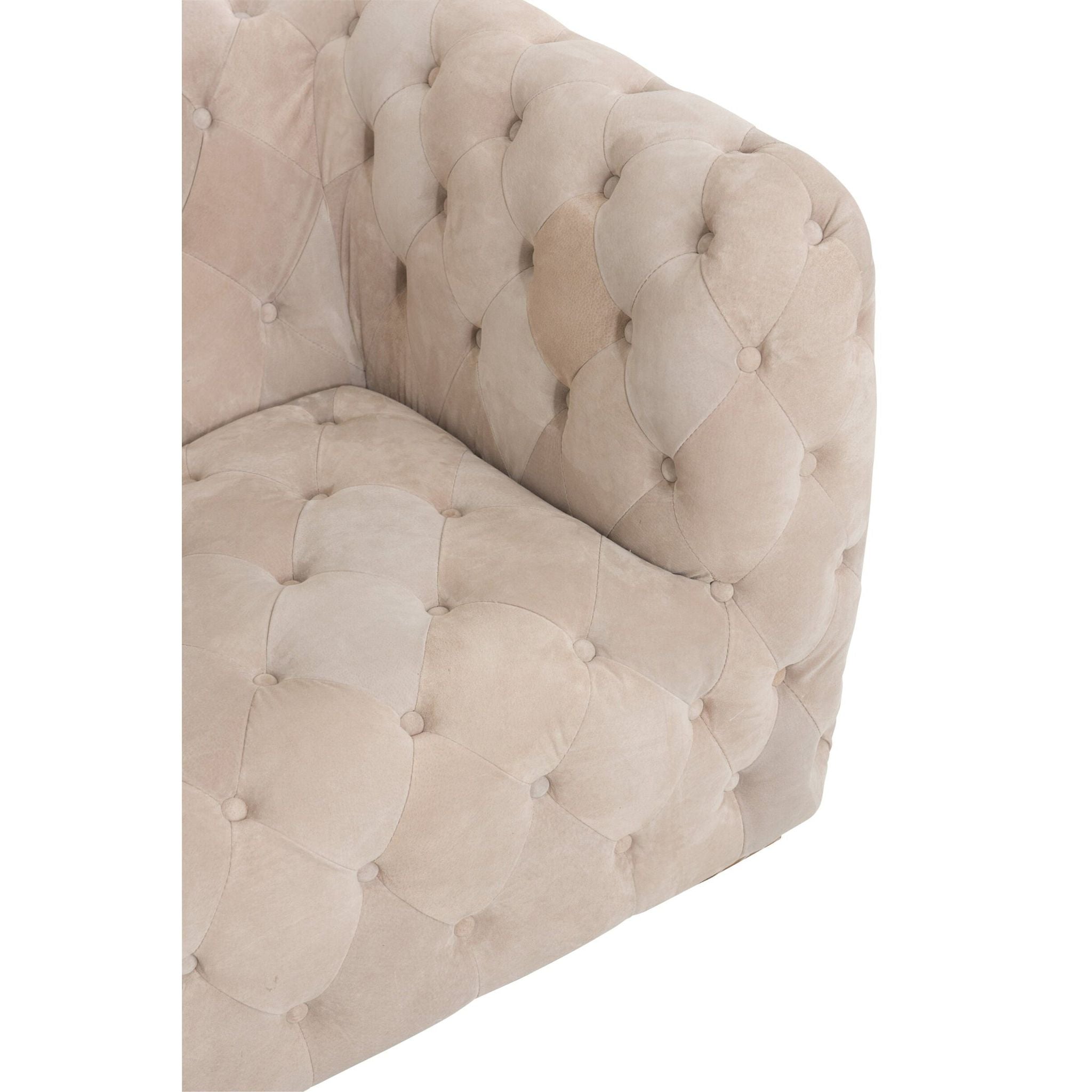 3-Zitsbank Met Knopen Suède Beige J-Line