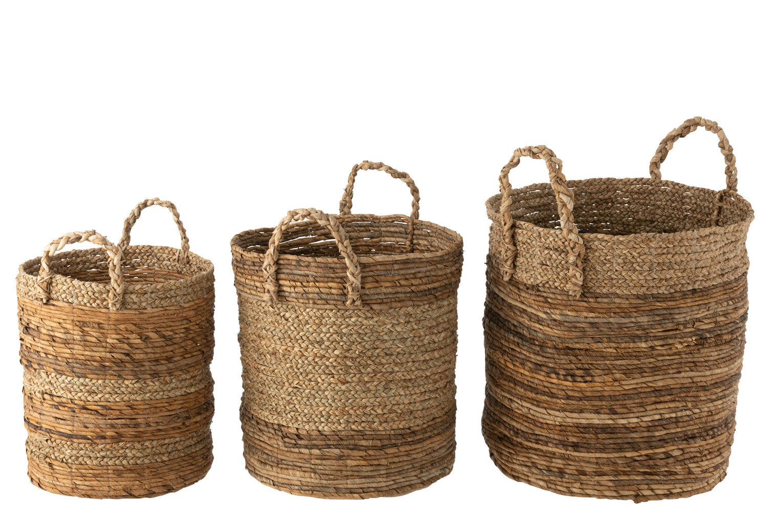 Manden Lucie Raffia Naturel Set van 3 J-Line