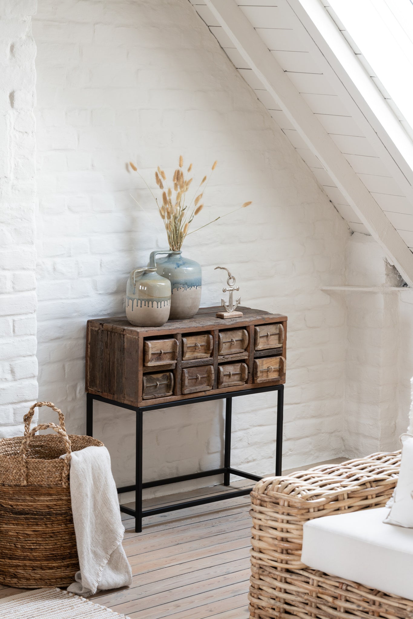 Manden Lucie Raffia Naturel Set van 3 J-Line