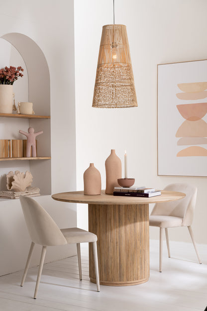 Ronde Eetkamertafel Vincent Mangohout Naturel Large Ø120cm J-Line