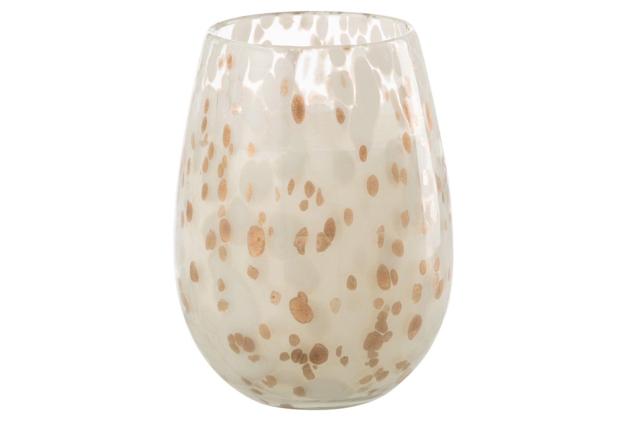 Geurkaars Mia Wit/Mix Glas Large 230uur 20x20x32.5cm J-Line
