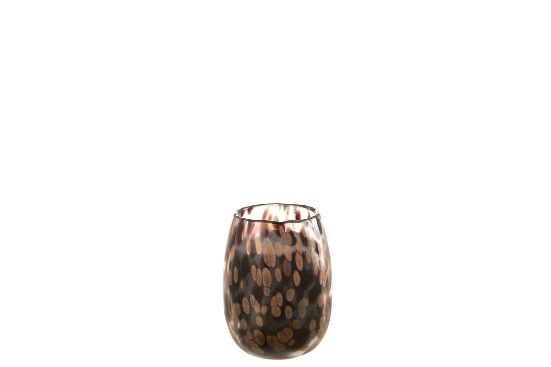 Geurkaars Mia Zwart/Mix Glas Small 90uur J-Line